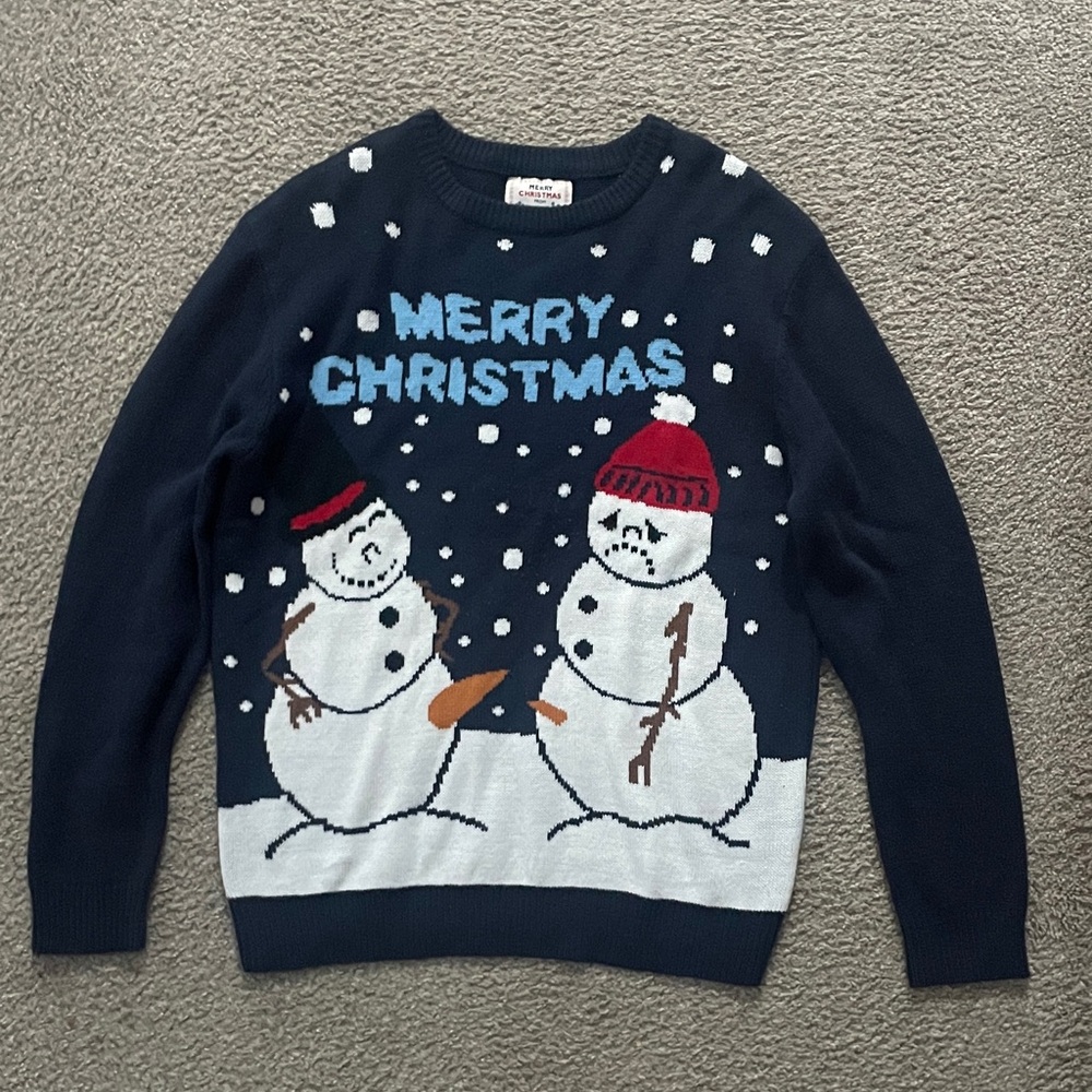 Daisys Boutique Navy Blue Merry Christmas Sweater